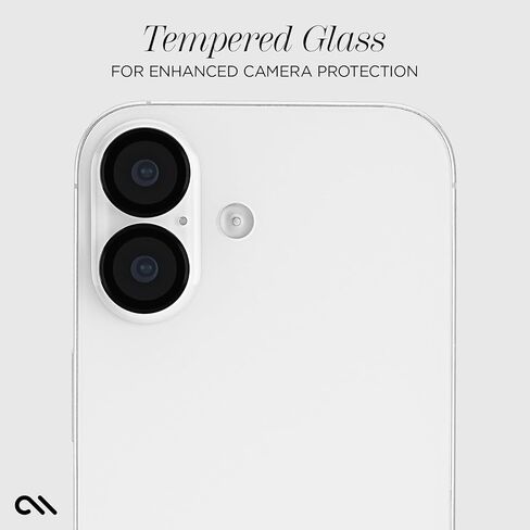 واقي عدسة الكاميرا Case-Mate مع حلقات وميض من الألومنيوم لهاتف iPhone 17 Pro Max/iPhone 17 Pro - زجاج مقسى مزدوج، مضاد للخدش - عرض فائق الدقة مع التصوير الليلي، سهل التركيب in Saudi Arabia