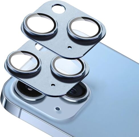 عبوتان من واقي عدسة الكاميرا المقاوم للكسر لهاتف iPhone 17 Pro Max | غطاء كاميرا معدني قوي من الزجاج المقسى AR (فضي) in Saudi Arabia