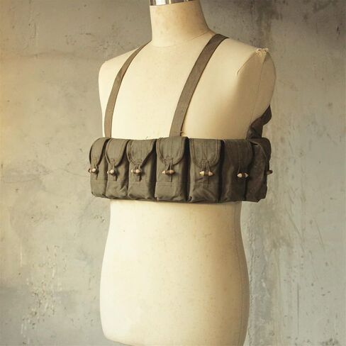 Original Military Surplus Chinese Type 56 7.62X39 Semi-Automatic Rifle Chest Rig SKS Bandolier Pouches Magezine Holder Canvas in Saudi Arabia