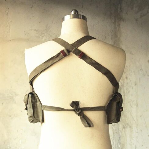 Original Military Surplus Chinese Type 56 7.62X39 Semi-Automatic Rifle Chest Rig SKS Bandolier Pouches Magezine Holder Canvas in Saudi Arabia