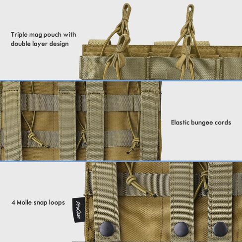 ProCase 6 Pouch Magazine Holder for Rifle, Open-Top Triple Tactical Stacker Mag Pouch in Saudi Arabia