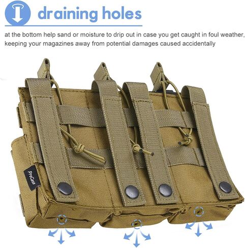 ProCase 6 Pouch Magazine Holder for Rifle, Open-Top Triple Tactical Stacker Mag Pouch in Saudi Arabia