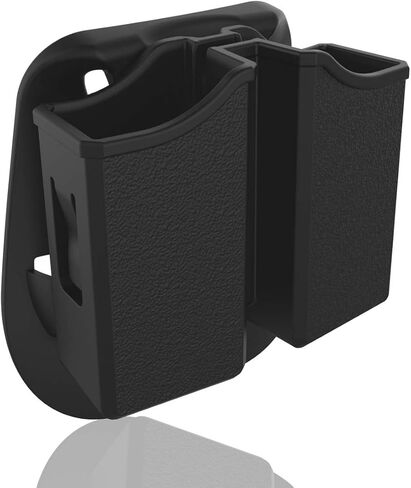 Universal Double Magazine Pouch, 9mm .40 .45 .357 Double Stack Mag. Holder Dual Stack Mag Holster with 1.5''-2.5'' Belt Clip for Glock Sig sauer S&W Beretta Browning Taurus H&K Most Pistol Mags in Saudi Arabia