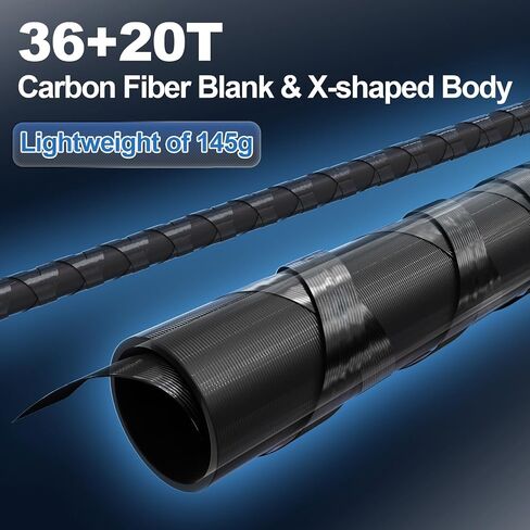 SEASIR Overcast Saltwater/Freshwater Fishing Rod, BFS Spinning Rod 6'6/7'6/8'/8'6, 2 Piece Bait Casting Rod, Black Baitcaster Rod, Medium/Medium Heavy, 36T Carbon Fiber, Fuji O, Bass Catfish Trout Rod in Kuwait