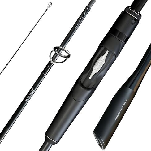SEASIR Overcast Saltwater/Freshwater Fishing Rod, BFS Spinning Rod 6'6/7'6/8'/8'6, 2 Piece Bait Casting Rod, Black Baitcaster Rod, Medium/Medium Heavy, 36T Carbon Fiber, Fuji O, Bass Catfish Trout Rod in Kuwait