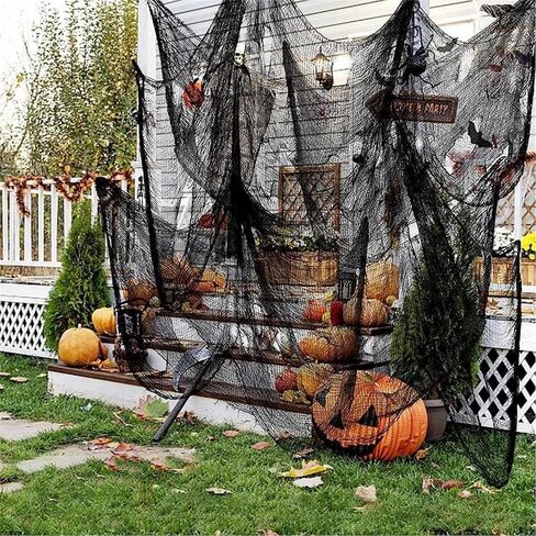 1Pc Halloween Creepy Mesh Cloth Decoration,Gauze Fabric Clothes for Indoor Outdoor Garden House Yard Hanging Decor Party Supplies(White) in Saudi Arabia