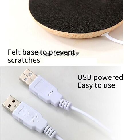جهاز تسخين الأكواب - مشروب كهربائي يعمل بمنفذ USB للمكتب | كوب قهوة يدوم طويلاً لتدفئة الشاي وشرب الحليب والمشروبات والمكتب والسفر والنوم والشقة للرجال والنساء وأعياد الميلاد والكريسماس in Saudi Arabia