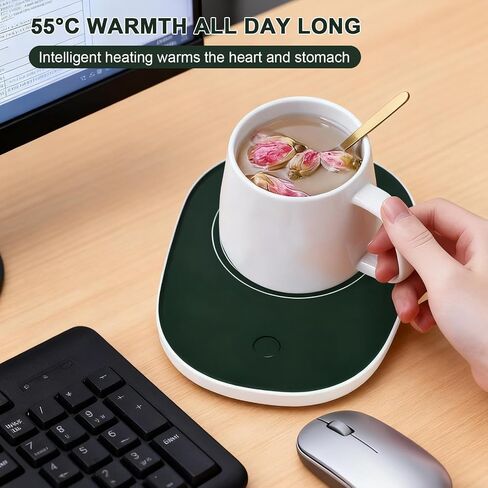 Coffee Mug Warmer - USB Powered 3 Temp Settings | Smart Coffee Cup Warmer for Desk | Heater for Tea Drink Beverage Home Office Travel Dorm Apartment Winter Birthday Christmas in Saudi Arabia