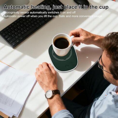 Coffee Mug Warmer - USB Powered 3 Temp Settings | Smart Coffee Cup Warmer for Desk | Heater for Tea Drink Beverage Home Office Travel Dorm Apartment Winter Birthday Christmas in Saudi Arabia