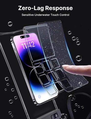 2 Pack-IPX8 Waterproof Phone Pouch, Universal Case Compatible with iPhone 16 15 14 13 Pro Max Plus Up to 8.3", IPX8 Beach Travel Essentials-Black in Saudi Arabia