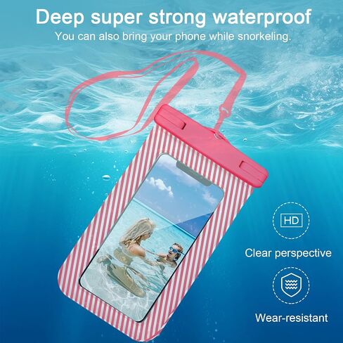 Floating Waterproof Phone Pouch for 6.7" Devices Dry Bag with Lanyard for Swimming Snorkeling Outdoor Activities Beach Essentials (Green) in Saudi Arabia