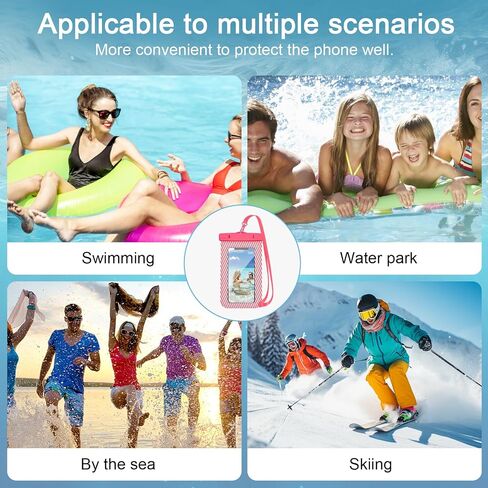 Floating Waterproof Phone Pouch for 6.7" Devices Dry Bag with Lanyard for Swimming Snorkeling Outdoor Activities Beach Essentials (Green) in Saudi Arabia