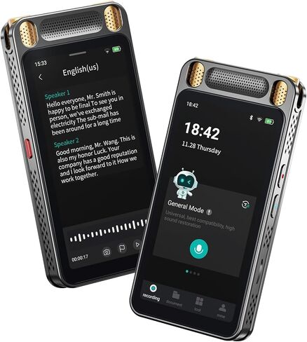 AI Voice Recorder with Playback, Digital Voice Recorder with Unlimited Transcription, Summary, Translation, Handheld Voice to Text Meeting Recorder and Transcriber, AI Recorder Device for Lectures in Kuwait