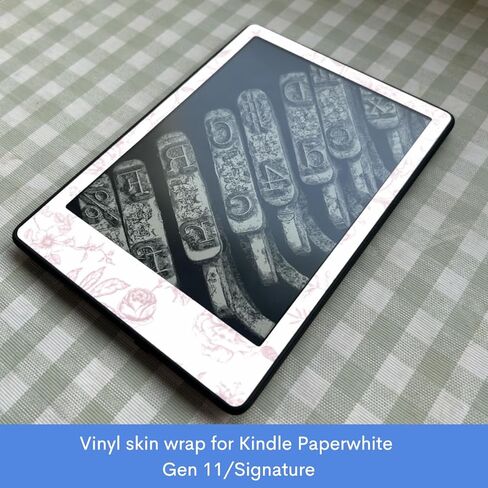 مظهر جمالي عتيق لجهاز Kindle Papaerwhite Gen 11/Signature | ملصقات قراءة من الفينيل حافظة لاصقة لكتاب Kindle الإلكتروني | ملصقات كتابية لطيفة للنساء والكبار (Papaerwhite Gen 11/Signature) in Kuwait