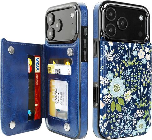 uCOLOR for iPhone 17 Pro Wallet Case with Card Holder PU Leather RFID Blocking Design iPhone 17 Pro flip case for Women Men Magnetic Clasp Kickstand Design 6.3 inch (Desert Flowers) in Saudi Arabia