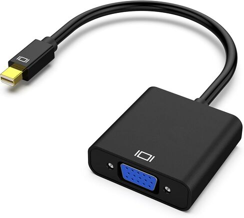 محول Mini DisplayPort إلى VGA، منفذ عرض DP صغير إلى VGA (متوافق مع Thunderbolt) محول ذكر إلى أنثى لجهاز ThinkPad SurfacePro PC in Saudi Arabia