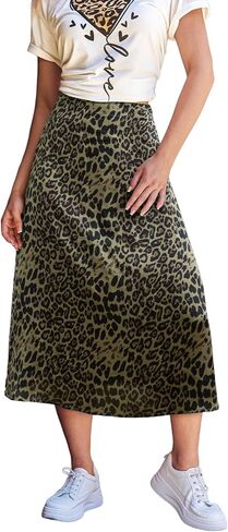 CUPSHE Skirts Women Leopard Print Elasticized Waist Midi Skirt Casual Vacation in Saudi Arabia