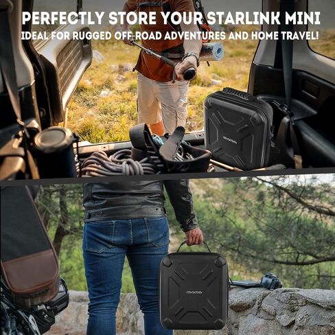 Ultra-Light Case for Starlink Mini – Waterproof, Shockproof EVA Starlink Case Shoulder Star Link Bag with Dual Carry Options | Ideal Starlink Mini Accessories in Saudi Arabia