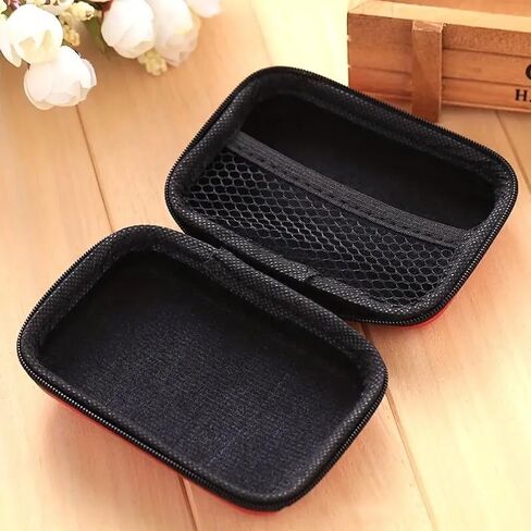 1PC Simple Hard Side Organizer for Cables and Headphones - Portable Minimalist Design, Black in Saudi Arabia