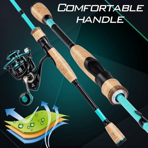 Sougayilang Fishing Rod and Reel Combo, Stainless Steel Guides Fishing Pole with Spinning Reel Combo for Saltwater and Freshwater in Saudi Arabia