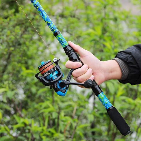Sougayilang Fishing Rod and Reel Combos with Telescopic Fishing Pole Spinning Reels Fishing Carrier Bag for Travel Saltwater Freshwater Fishing in Saudi Arabia