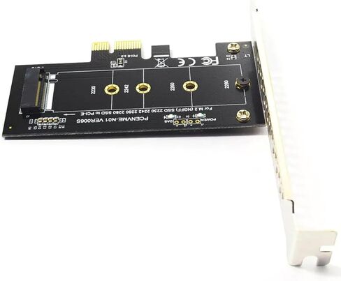 PCI-E 1X to M.2 NGFF Adapter Card with Short Baffle Support PCI-E 3.0 1X Signals & 2230 2242 2260 2280 M.2 NVME SSDs in Saudi Arabia