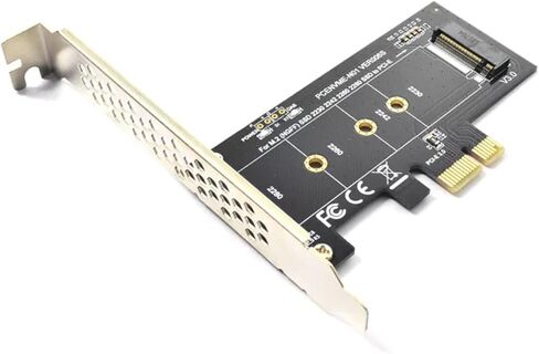 PCI-E 1X to M.2 NGFF Adapter Card with Short Baffle Support PCI-E 3.0 1X Signals & 2230 2242 2260 2280 M.2 NVME SSDs in Saudi Arabia