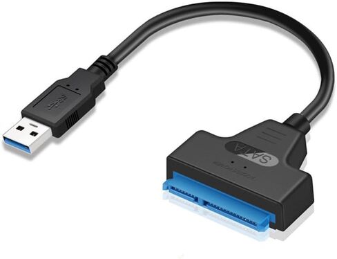 محول SATA إلى USB 3.0 لمحرك الأقراص الصلبة 2.5/3.5 بوصة، محول محرك الأقراص الصلبة USB إلى SATA مع مصدر طاقة 12 فولت 2 أمبير، محول كابل محطة إرساء HDD SSD الخارجية (02) in Kuwait