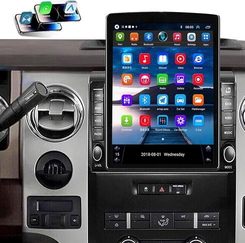 [4+64G] 9.7" Car Stereo Radio for Ford F150 2009 2010 2011 2012 2013 2014 Android 13 Touchscreen Radio Upgrade with Wireless Carplay & Android Auto AHD Camera,GPS Navigation,SWC,WiFi,FM,Bluetooth in Kuwait