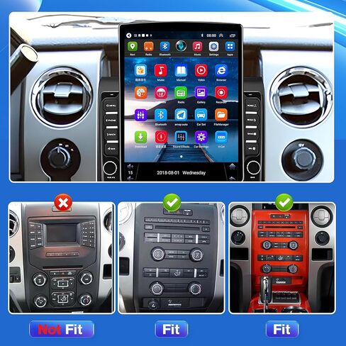 [4+64G] 9.7" Car Stereo Radio for Ford F150 2009 2010 2011 2012 2013 2014 Android 13 Touchscreen Radio Upgrade with Wireless Carplay & Android Auto AHD Camera,GPS Navigation,SWC,WiFi,FM,Bluetooth in Kuwait
