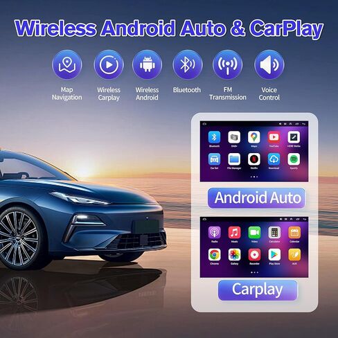 [4+64G] 9.7" Car Stereo Radio for Ford F150 2009 2010 2011 2012 2013 2014 Android 13 Touchscreen Radio Upgrade with Wireless Carplay & Android Auto AHD Camera,GPS Navigation,SWC,WiFi,FM,Bluetooth in Kuwait