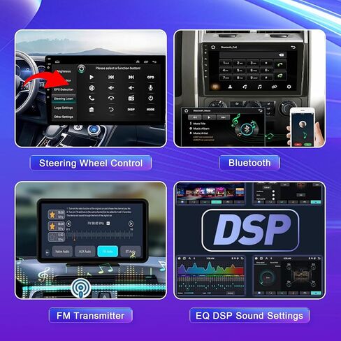 [4+64G] 9.7" Car Stereo Radio for Ford F150 2009 2010 2011 2012 2013 2014 Android 13 Touchscreen Radio Upgrade with Wireless Carplay & Android Auto AHD Camera,GPS Navigation,SWC,WiFi,FM,Bluetooth in Kuwait