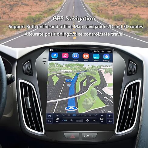 لترقية راديو Ford Focus 2012-2018: ستيريو سيارة Android 14 مع CarPlay اللاسلكي Android Auto - وحدة رأس تعمل باللمس مقاس 10.4 بوصة مع نظام ملاحة GPS بلوتوث 4 جيجابايت + 32 جيجابايت in Kuwait