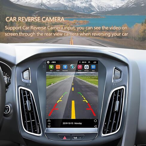 لترقية راديو Ford Focus 2012-2018: ستيريو سيارة Android 14 مع CarPlay اللاسلكي Android Auto - وحدة رأس تعمل باللمس مقاس 10.4 بوصة مع نظام ملاحة GPS بلوتوث 4 جيجابايت + 32 جيجابايت in Kuwait