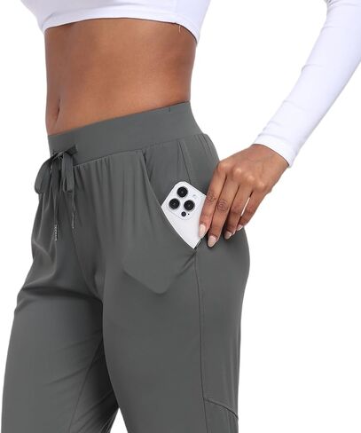 Women's Joggers Pants Quick Dry Deep Pockets Lightweight Travel Pants for Women with Drawstring in Saudi Arabia