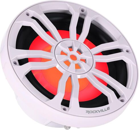 حزمة Rockville RM-PREMIUM102 البيضاء: (2) 10 بوصة هواء مجاني 1200 وات ذروة / 300 وات RMS Marine مضخم صوت أحادي DBM13، مجموعة أسلاك أمبير مقاومة للماء RMWK4 4 AWG، 4 عناصر in Saudi Arabia