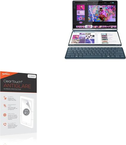 واقي شاشة BoxWave متوافق مع Lenovo Yoga Book 9i (83FF) - ClearTouch مضاد للتوهج (عبوتان)، غلاف غشاء غير لامع مضاد لبصمات الأصابع in Saudi Arabia