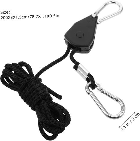 2M Adjustable Heavy Duty Rope Hanger with Carabiner Loose Design for Secure and Camping Gear Organization in Saudi Arabia