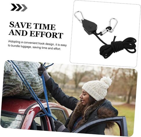 2M Adjustable Heavy Duty Rope Hanger with Carabiner Loose Design for Secure and Camping Gear Organization in Saudi Arabia