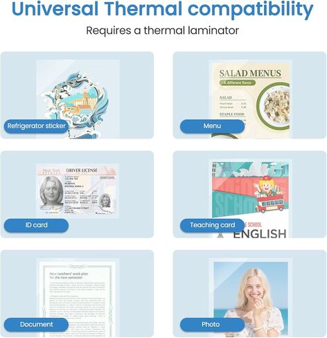 100 Pack Thermal Laminating Pouches 10 Mil, 9 x 11.5 Inches Clear Laminating Sheets, Wide Size Compatibility Office Laminating Supplies for Letter, Photo, Card and ID Badge in Kuwait