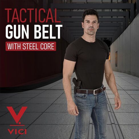 Men's Steel Core Leather Gun Belt for Concealed Carry in Saudi Arabia