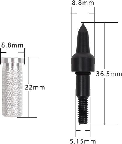 YLS 12 Pack Archery Arrow Aluminum Inserts for ID 6.2mm / 7.62mm Carbon Arrows, Crossbow Arrow Tips Inserts Fit Compound Bow Recurve Bow Inserts for 100 Grain Field Points Arrowheads in Saudi Arabia