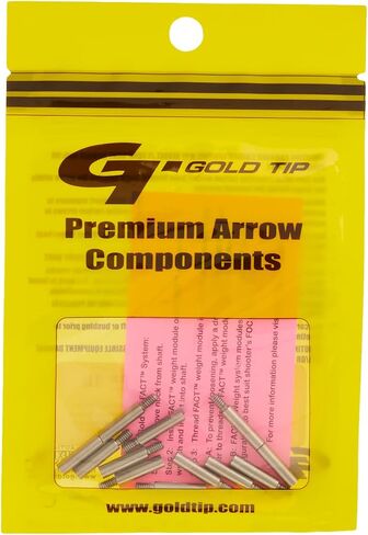 Gold Tip Fact Weight Module Screws for Pierce 20 Grain (12 Pack), Silver, Small in Saudi Arabia
