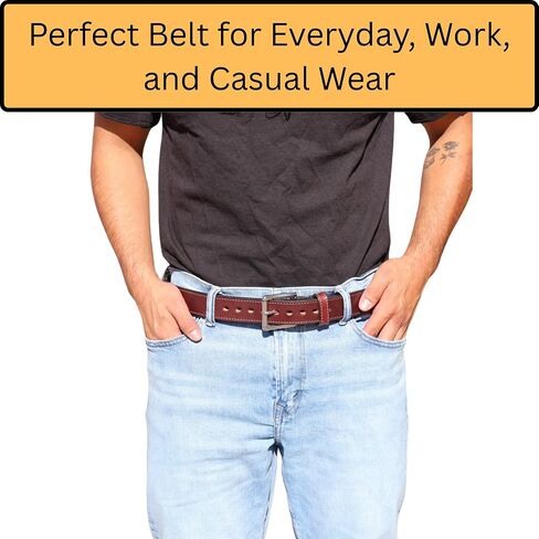 Daltech Force Steel Core Reinforced Leather Gun Belt - Thick Gun Belts for Concealed Carry CCW in Saudi Arabia