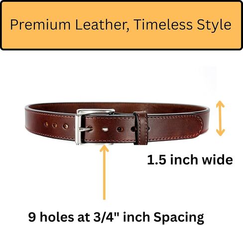 Daltech Force Steel Core Reinforced Leather Gun Belt - Thick Gun Belts for Concealed Carry CCW in Saudi Arabia