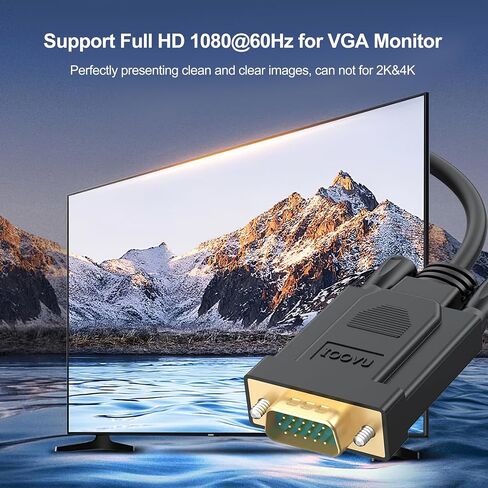 كابل HDMI إلى VGA بطول 3 أقدام 5 حزم، سلك شاشة HDMI للكمبيوتر إلى VGA (ذكر إلى ذكر) متوافق مع Raspberry Pi وRoku والكمبيوتر وسطح المكتب والكمبيوتر المحمول والكمبيوتر الشخصي والشاشة وجهاز العرض والتلفزيون عالي الدقة والمزيد - ليس ثنائي الاتجاه in Saudi Arabia