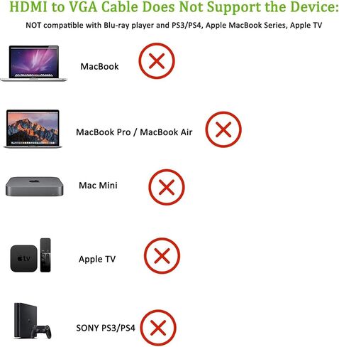 كابل HDMI إلى VGA بطول 3 أقدام 5 حزم، سلك شاشة HDMI للكمبيوتر إلى VGA (ذكر إلى ذكر) متوافق مع Raspberry Pi وRoku والكمبيوتر وسطح المكتب والكمبيوتر المحمول والكمبيوتر الشخصي والشاشة وجهاز العرض والتلفزيون عالي الدقة والمزيد - ليس ثنائي الاتجاه in Saudi Arabia
