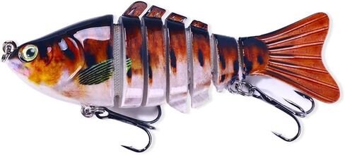 7 Segments Lifelike Swimbait for Bass Trout Crappie,Slow Sinking Bass Fishing Lure,Must-Have for Family Fishing Gear in Saudi Arabia