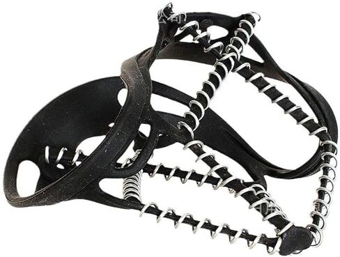 Walk Traction Cleats, Ice Cleats 360° Steel Coil Grip for All-Direction Traction, Elastic Outer Band Traction Cleats for Winter Walking on Snow and Ice Climbing Hiking -Unisex in Saudi Arabia
