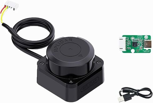 SLAMTEC RPLIDAR C1M1 مستشعر رادار ليزر 360 درجة، نطاق 12 مترًا، 5000 عينة/ثانية، للملاحة الروبوتية، SLAM، تجنب العوائق (5 فولت، واجهة UART) in Saudi Arabia